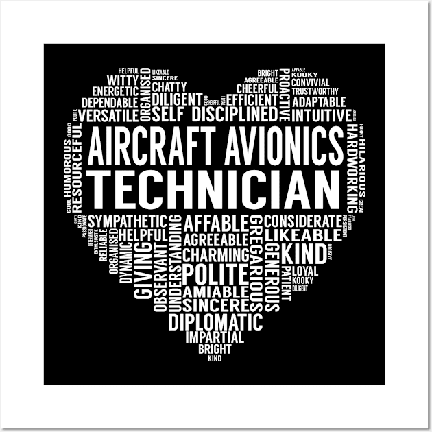 Aircraft Avionics Technician Heart Wall Art by LotusTee